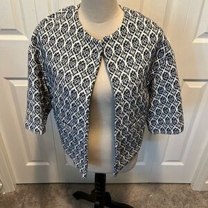 Massimo Dutti size S Chic Blue  and White Patterned Jacket